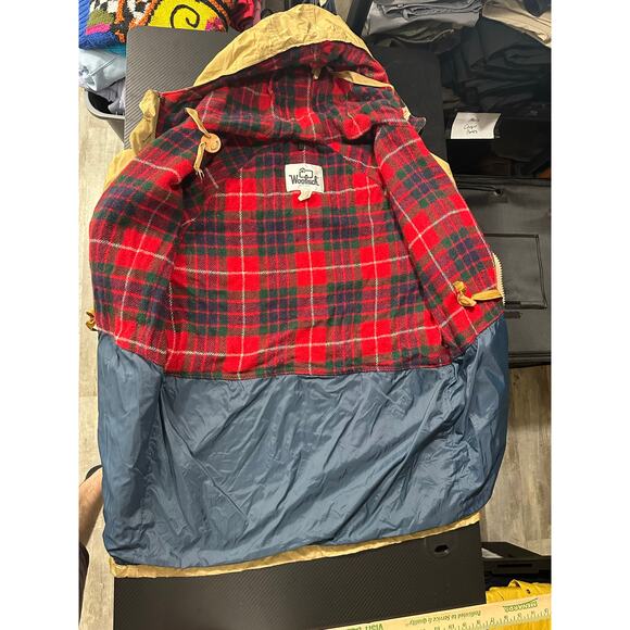 Vintage Woolrich Rain Repellant Wool Lined Chore Coat USA Made Size Medium - Picture 9 of 13